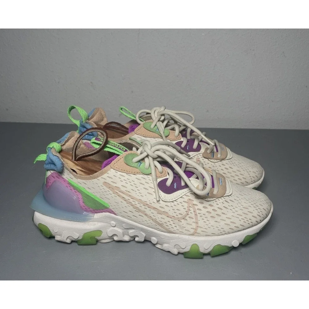 Womens Nike React Vision Fossil‎ Vachetta Tan Sneakers Size 6.5